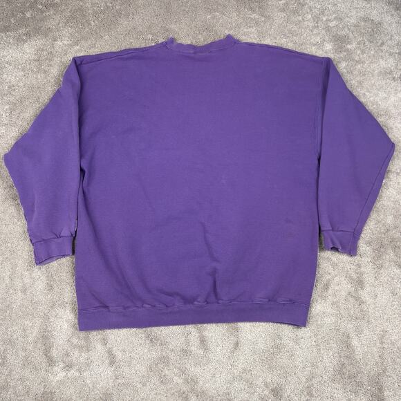 Purple Vtg Charlotte Hornets Sweatshirt Logo Athletic Crewneck Size XL NBA - Picture 3 of 8